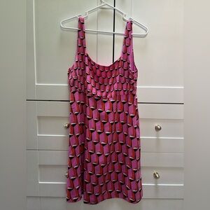 Diane Von Furstenberg Pink Geometric Mini Dress